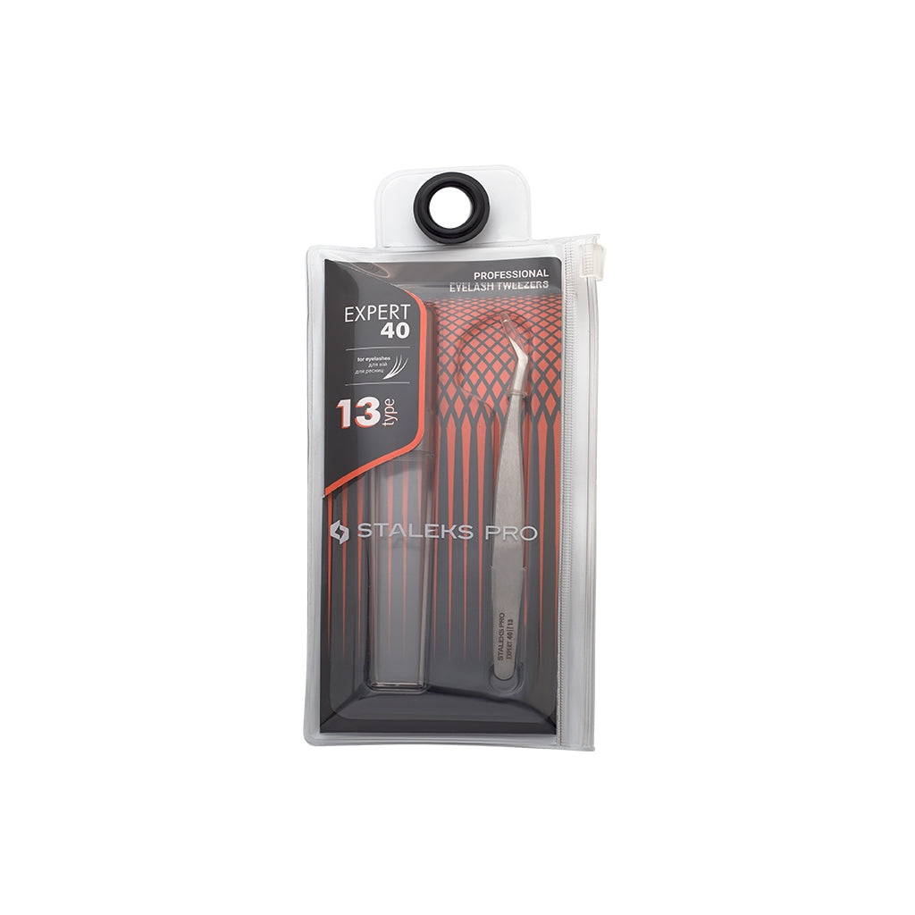 Pinza Técnica Clásica Expert 40 Type 13 Profesional para Extensiones de Pestañas - STALEKS