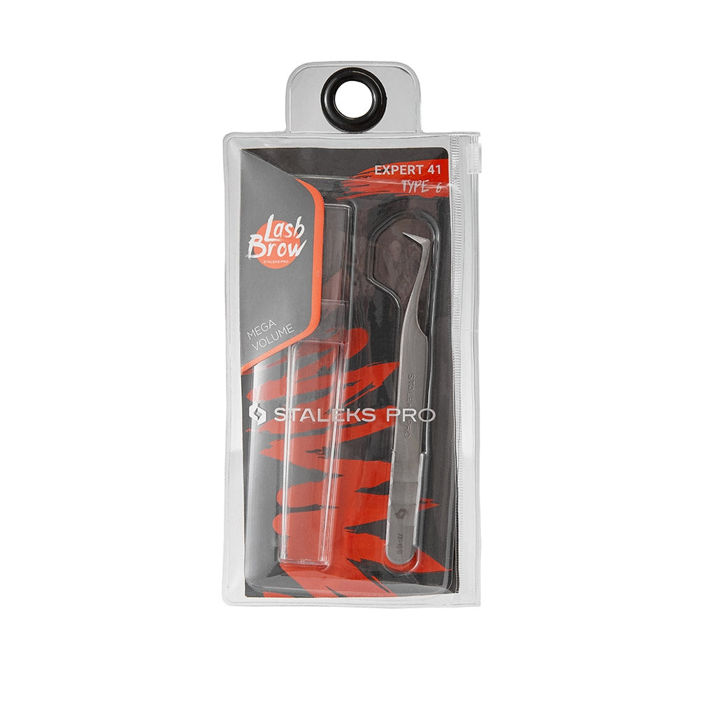 Pinza Volumen Expert 41 Type 6 Profesional para Extensiones de Pestañas - STALEKS