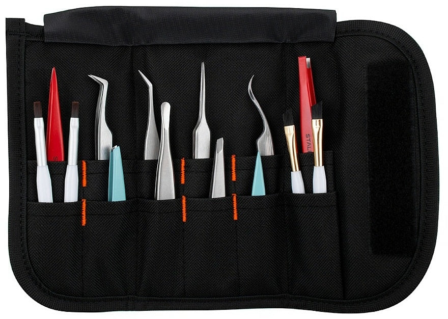 Estuche PRO Pinzas de Extensiones de Pestañas - STALEKS